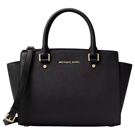 michael michael kors selma leather tote black